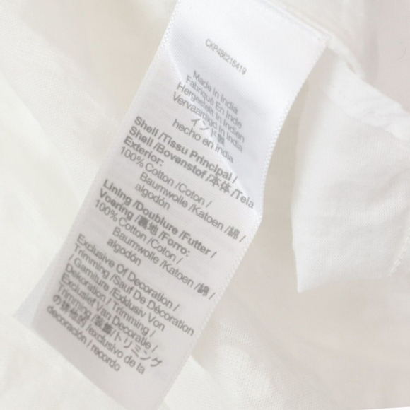 NWT Madewell White Crinkled Georgette Maxi Dress V-Neck Flutter Sleeves Size 8 - Picture 11 of 16